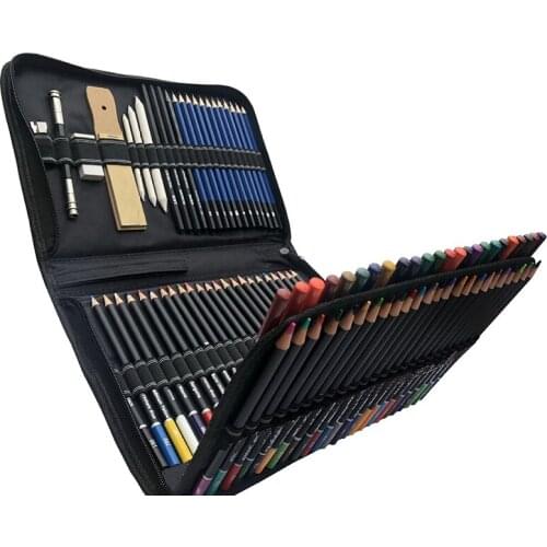 95-Piece Colouring Pencils Set, Drawing Pencils and Sketching Kit with Zipper Case, Professional Sketch Art Supplies