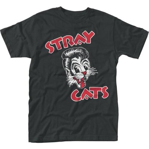 Stray Cats 'CAT LOGO' T Shirt OFFICIAL MERCH (Brian Setzer Slim Jim Lee Rock)