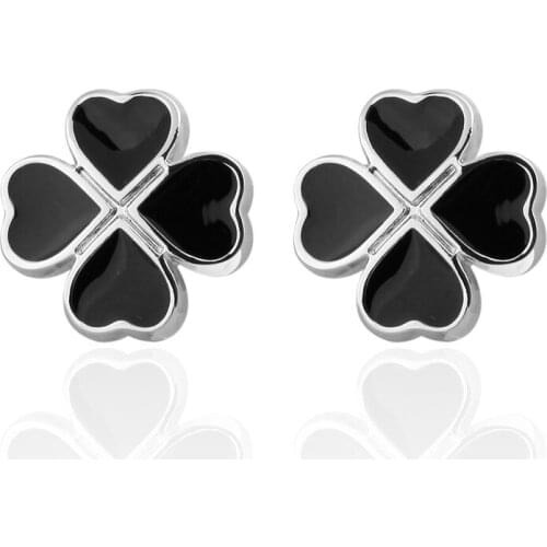 HYX Luxury Fashion cufflinks for mens Brand cuff buttons cuff links High Quality Black clover abotoaduras Jewelry