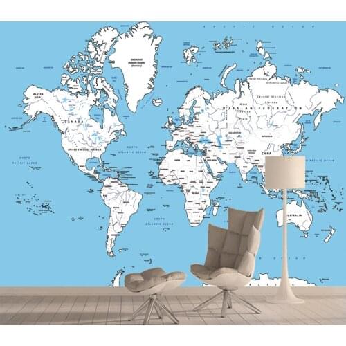 World Map Peel and Stick 3d Photo Mural Wallpaper Wall Paper Papers Home Decor Wallpapers for Living Room Bedroom Murals Roll