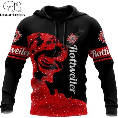 Beautiful Animal Love Rottweiler 3D Printed Unisex Deluxe Hoodie Sweatshirt Zip Pullover Casual Tracksuit sudadera hombre DW0340