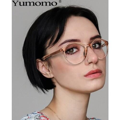 New Transparent Computer Glasses Frame Women Men Round Eyewear Blocking Glasses Optical Spectacle Eyeglasses Frame