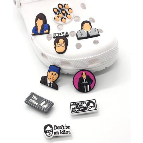 New arrival 1PCS High Quality Cartoon office Shoes Charms garden Buckle For Kids Gifts Hole Slipper Decor Croc Buckle Accessory