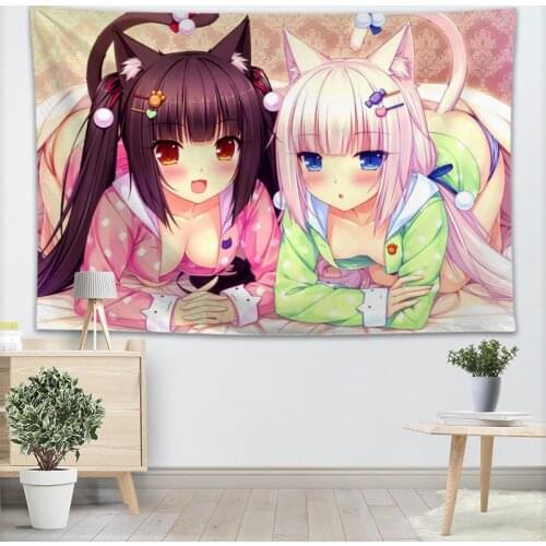 New Christmas Anime Girl Tapestry Sheets Home Decorative Tapestries Beach Towel Yoga Mat Blanket Table Cloth Wall Tapestry