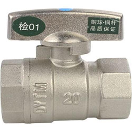 Full Copper 6 Points Thickened Inner And Outer Wire Thread Fully Open Copper Ball Core Large Flow Ball Valve