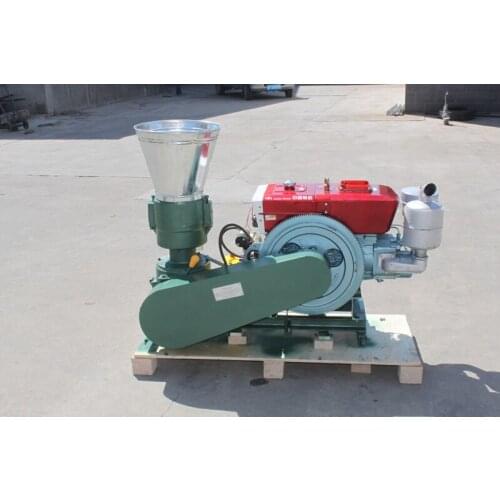 Pellet Press Electric Start 15HP Diesel Engine KL200A Feed / Wood Pellet Mill Machine Biomass Pellet Machine