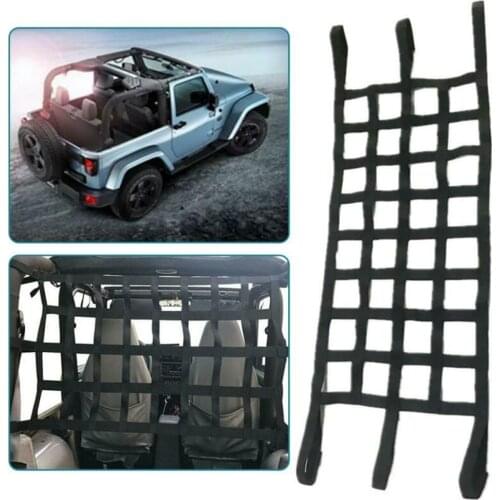 Car Roof Net Cargo Storage Grid Multifunction Elastic String Net For Jeep Wrangler TJ JK JL