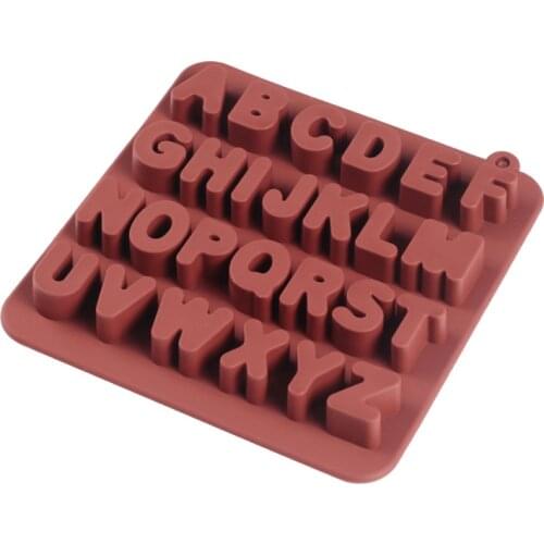 Silicone 26 English Letters Handmade Chocolate Mold Chocolate Mold Fondant Molds Diy Candy Bar Mould Cake Tools Decoration