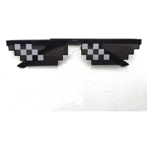 Thug lift cool cosplay glasses 8 bit retro mosaic glasses new design cs94