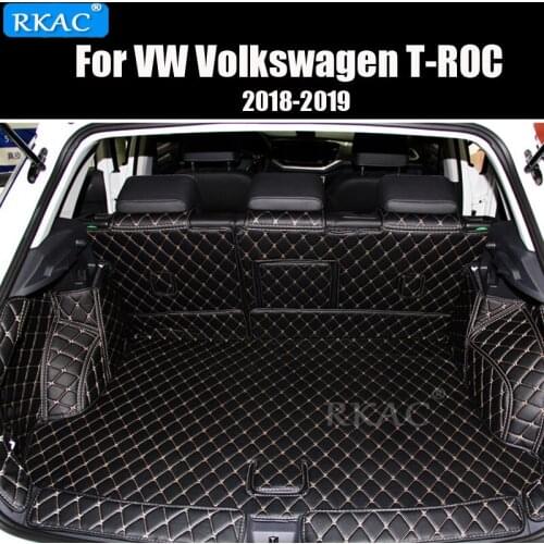 High quality mats! Full set car trunk mats for For Vw Volkswagen T-ROC 2018 2019 waterproof boot carpets cargo liner