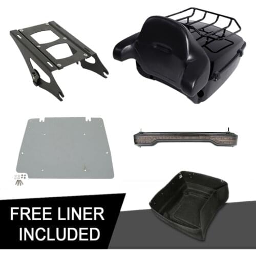 Motorcycle King Pack Trunk Backrest Rack Tail Light For Harley Tour Pak Touring Road King Road Glide Electra Glide 2014-2020