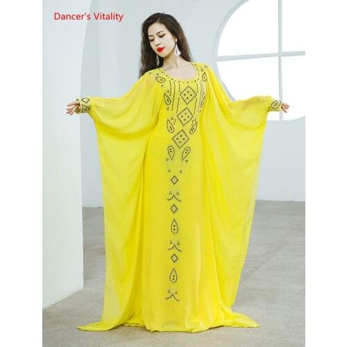 New Belly Dance Folk Hair Swing Robe Khaleegy for Women Bellydancing Performance Competition Robe Adult Oriental Dance Clothing