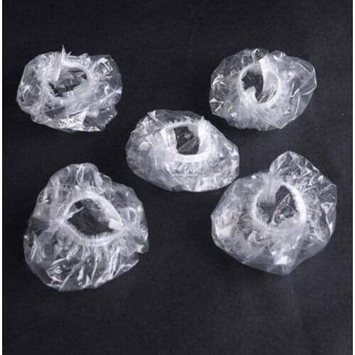 100pcs/pack Disposable Waterproof Earmuffs Ear Cover Transparent Wholesale F0227