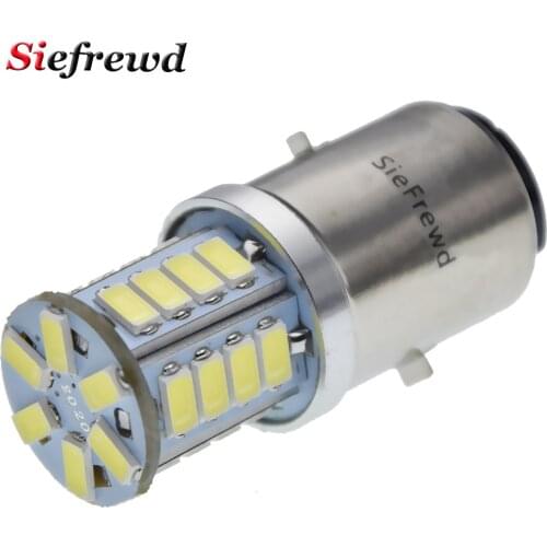 1X H6 LED BA20D Motorcycle Headlight Bulb Hi/Low Beam Light 5630 26SMD Moto Scooter Moped ATV Motorbike Fog Lamp White 6V 12V DC