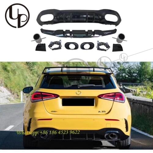 2019-2020 new w177 rear diffuser for A class A35 design rear lip W177 A style rear bumper lip sedan hatchback car lip