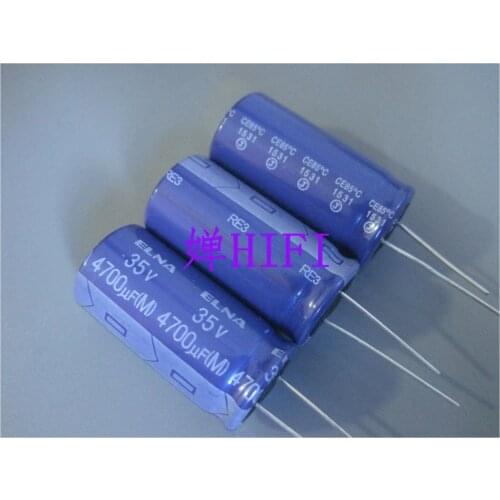 2020 hot sale 10pcs/30pcs ELNA Japan Genuine Ina Blue Robe RE3 Fever Electrolytic Capacitor 35v4700uf 18x35mm free shipping