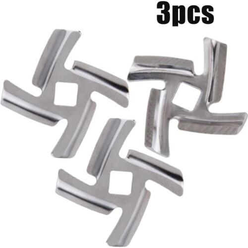 3Pcs Meat Grinder Blade 8mm Inner Hole Food Grade Stainless Steel Mincer Knifes For MGB Series Meat Grinder