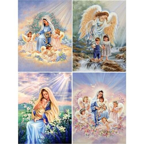 5d Diy Diamond Painting Cross Stitch Religion Diamond Embroidery Angel Girl Diamond Art Full Drill