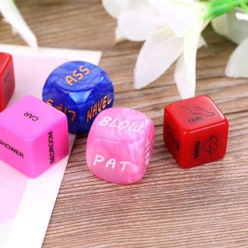 6 Pcs Acrylic Cube Love Dice Sex Position Game Toys Lovers Foreplay Prop Supply A0KA