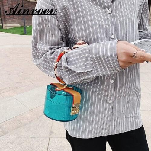 Ainvoev 2020 Summer Fashion Acrylic Handbags Hand Bag Lady Cute Handbag Transparent MINI Tote Bags For Women
