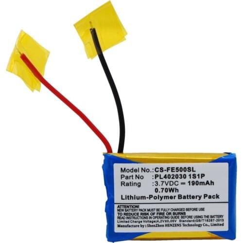 2021 Battery For Fiio PL402030 1S1P E3,E5,E6 190mAh / 0.70Wh