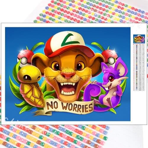 Diamond Painting Disney Lion King Cartoon Animal Cross Stitch Full Drill Wall Stickers Art Embroidery 5D DIY Mosaic Home Decor