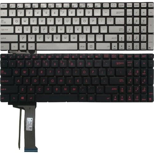 US keyboard for ASUS ZX50JX ZX50VW ZX50VX ZX70VW ZX70 ZX70V backlit English laptop keyboard silver/red