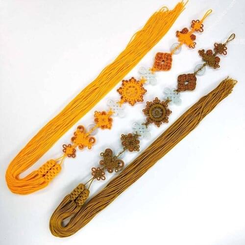 Beads dovetail alun knot to support the master emerald Buddha knot tassel abbot back cloud