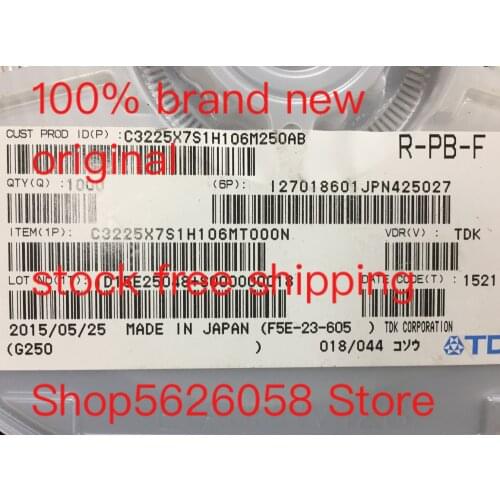 C3225X7S1H106M250AB SMD 100% new original freeshipping STOCK 50PCS-3000PCS/LOT