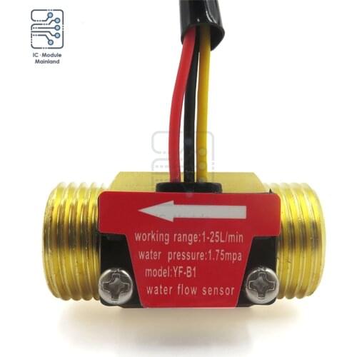 DC5-18V Flow Sensor 4-Point Turbine Flowmeter Divided Water Flow Hall Sensor Switch Sensor Copper Flowmeter For Industrial Contr