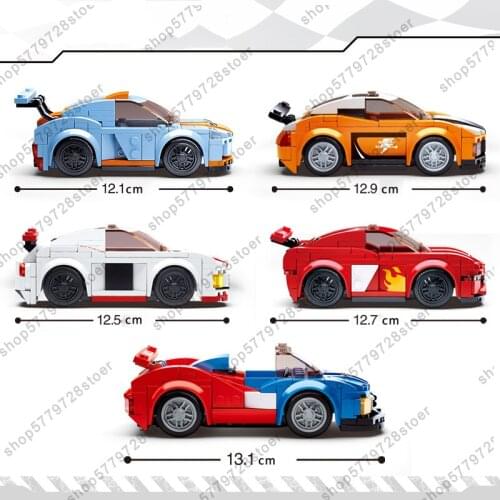 SLuban Racing Serie 5 In1 Car Model Building Block Technicaling car Minifigures Educational Toy Childrens Toy Gift For Children