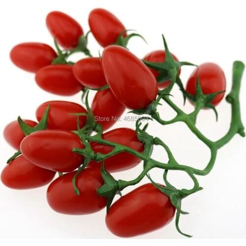 Gresorth Artificial Red Cherry Tomatoes Lifelike Fruit Fake Food Home Party Kitchen Decoration - 1 Pack