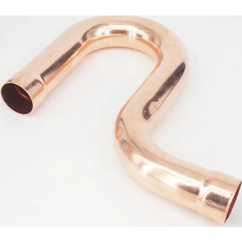 I.D 35x1.2mm Copper End Feed P Trap Pipe Adapter Air Conditioner Refrigeration Gas Water Oil