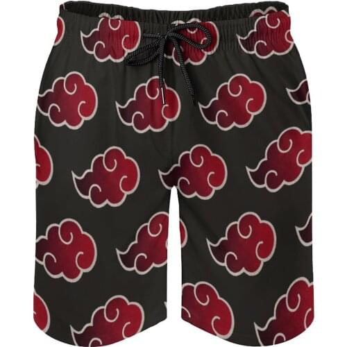 Summer Men Causal Shorts Breathable Quick Dry Nerdy Japanese Anime R340 Loose Akatsuki (15) Pants