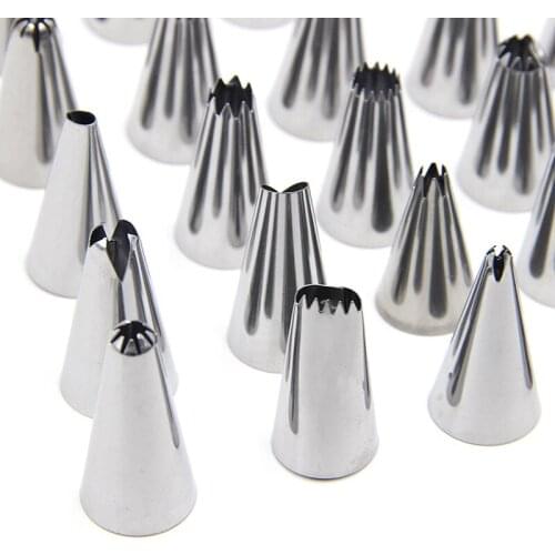 Amy Cake Decorating Tool Sets 35pcs Stainless Steel Icing Piping Nozzles Pastry Tips for DIY Cake Decrorating Bakery Accessory