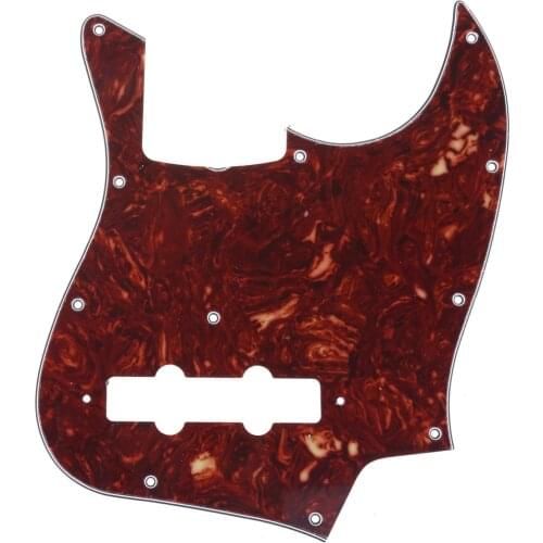 Musiclily Pro 11-Hole J Bass Pickguard for JPN Fender Japan 4-String Jazz Bass, 4Ply Vintage Tortoise