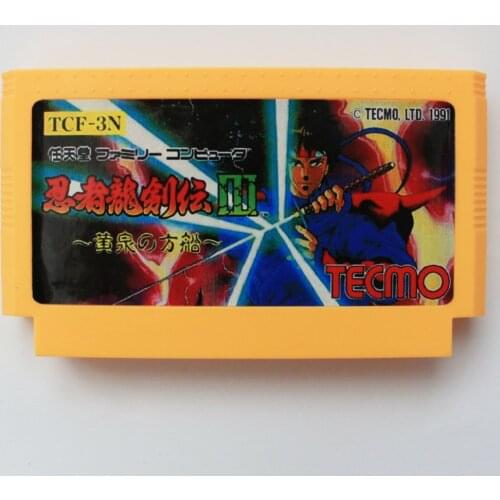 Ninja Gaiden 3 60 Pin Game Card For 8 Bit Subor Game Player