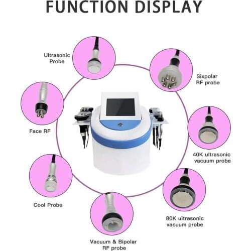 Newest 7 in 1 Body Shaping Cavitation Machine RF Ultrasonic 80KZ Cavitation Powerful Fat Burning Skin Tighten Slimming Machine