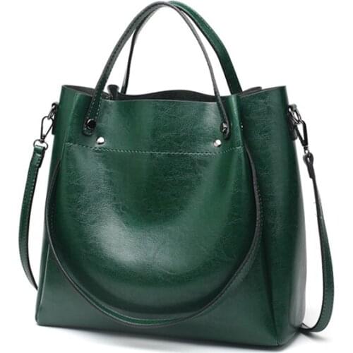 2021 New Tote Bags for PU Leather Handbags Ladies Bucket Handbags Women Messenger Bags Female Soft Shopping Crossbody Shoulder