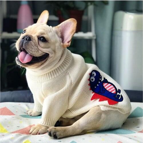 [MPK Dog Clothes] Posh Turtleneck Dog Sweater Dog Dinosaur sweater