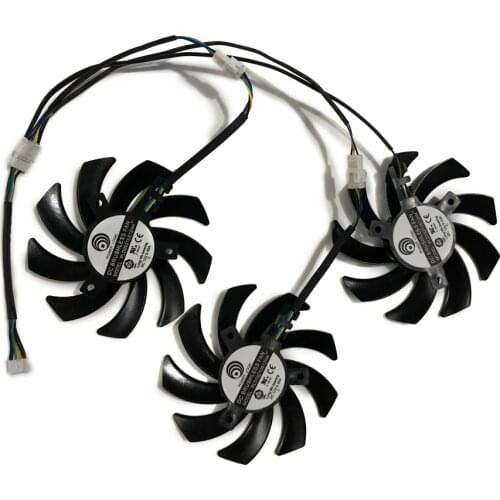 3pcs/set 85MM PLD09210S12HH GPU Video Graphics Cooler Triple Fan For Sapphire R9 390 8G PRO R9 390X R9 290/290X VGA Card Cooling