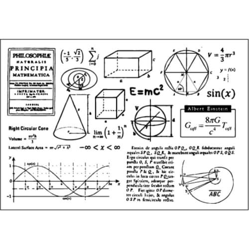 Mathematical formula Transparent Clear Silicone Stamp/Seal for DIY scrapbook/photo album Decorative clear stamp sheets ST0839