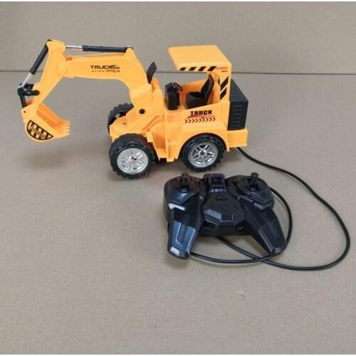 Rc car New Large Wire Electric Remote Control Car Toy Truck Excavator Model Present Environmental Ready-to-go Plastic Controller