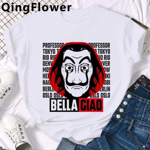 Money Heist La Casa De Papel House of Paper Bella Ciao summer top male kawaii ulzzang streetwear couple clothes tshirt plus size
