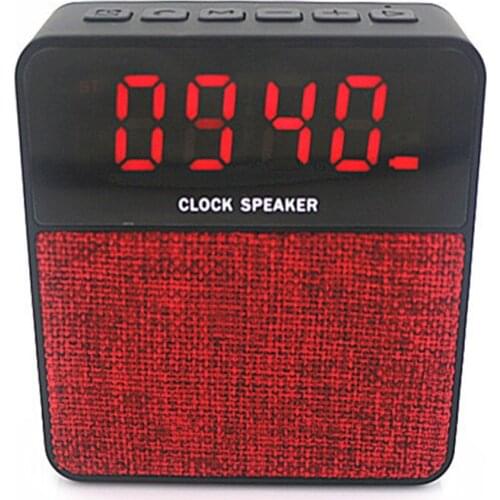 S2610 Portable Wireless Bluetooth Clock Speaker Soundbar TF FM Alarm Clock Subwoofer Stereo Speakers FM Radio Support TF Card