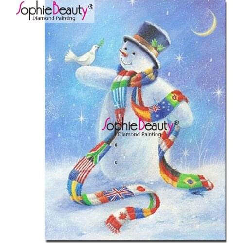 Sophie Beauty Diy Diamond Painting Needlework Full Diamond Embroidery Mosaic Snowman bird Animal Cross Stitch Home Decor SBY60
