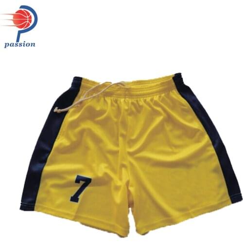 Sublimated Yellow Big M Lacrosse Shorts With Custom Team Design