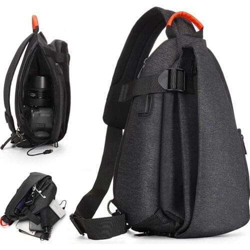 Triangle diagonal bag for Canon Nikon, large capacity waterproof professional one-shoulder photography backpack, multi-function