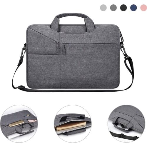 Waterproof Women Men Laptop Bag 13.3 15.4" Case for Macbook Air 13 15 14 15.6 Bag for Macbook Pro 15 touch bar Sleeve with Belt