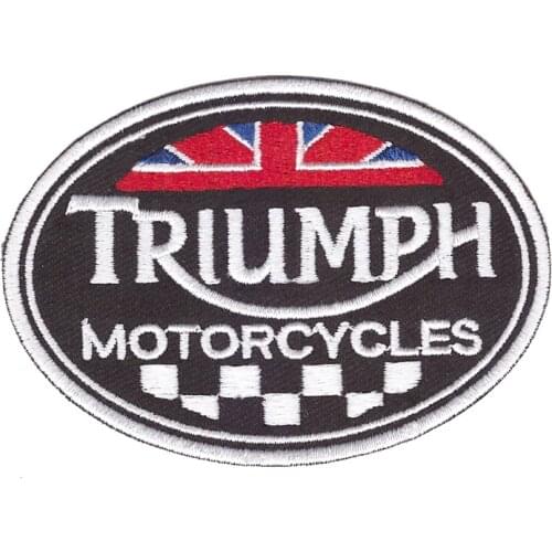 Everybody likes it New style Triumph Motorcycles logo Embroidered DIY Accessory Motorcycle Jacket Biker Vest Patches